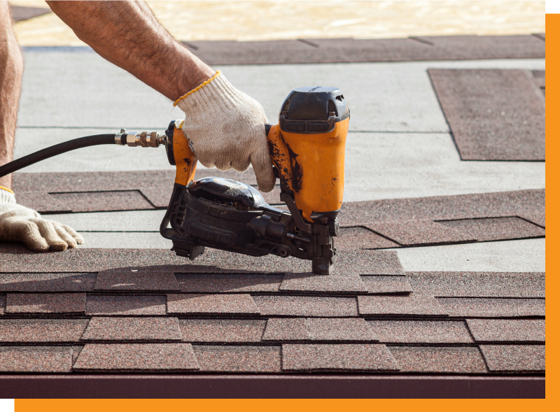 shingles being replaced on a roof